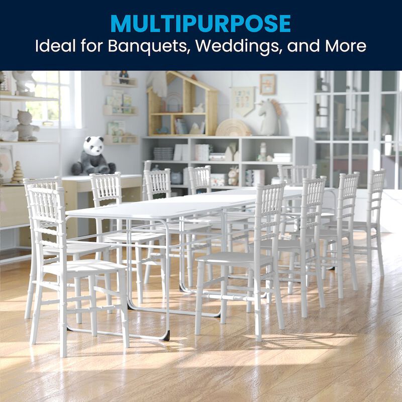 Flash Furniture Child's Crystal Resin Party and Event Chiavari Chair for & Residential Use image number 6