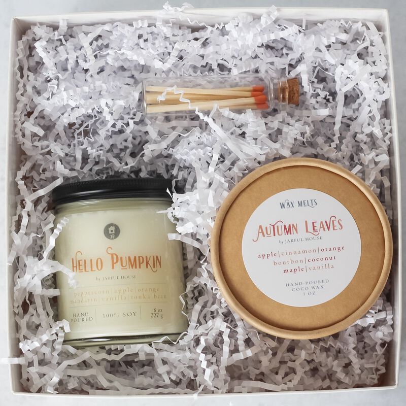 Hello Pumpkin Autumn Gift Set – Leaf & Pumpkin Wax Melts + Cozy Seasonal Scents