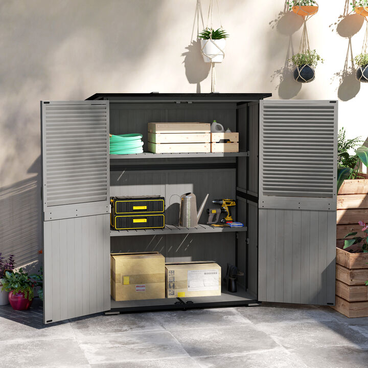 Hivvago Wood Outdoor Storage Shed with Asphalt Roof