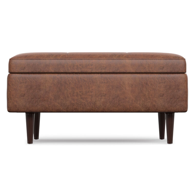 Shay Mid Century Large Square Coffee Table Storage Ottoman image number 4