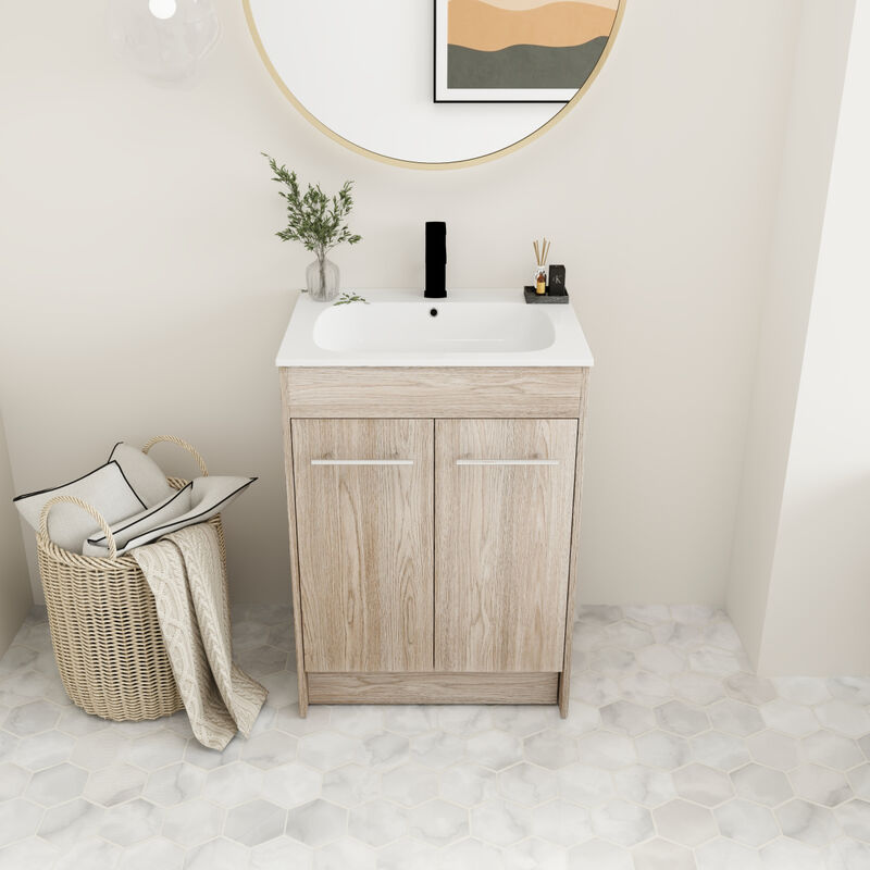 24 Inch Freestanding Bathroom Vanity(KD-Packing)