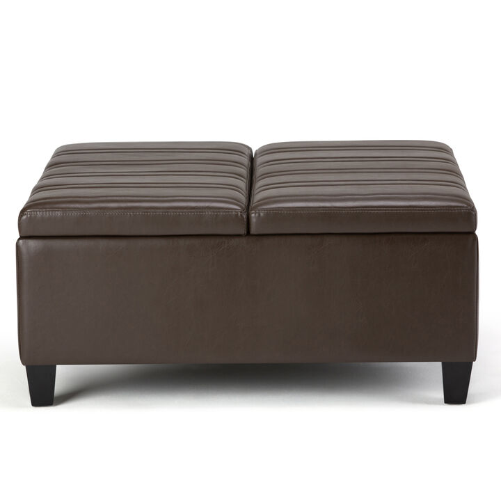 Simpli Home Ellis Coffee Table Storage Ottoman