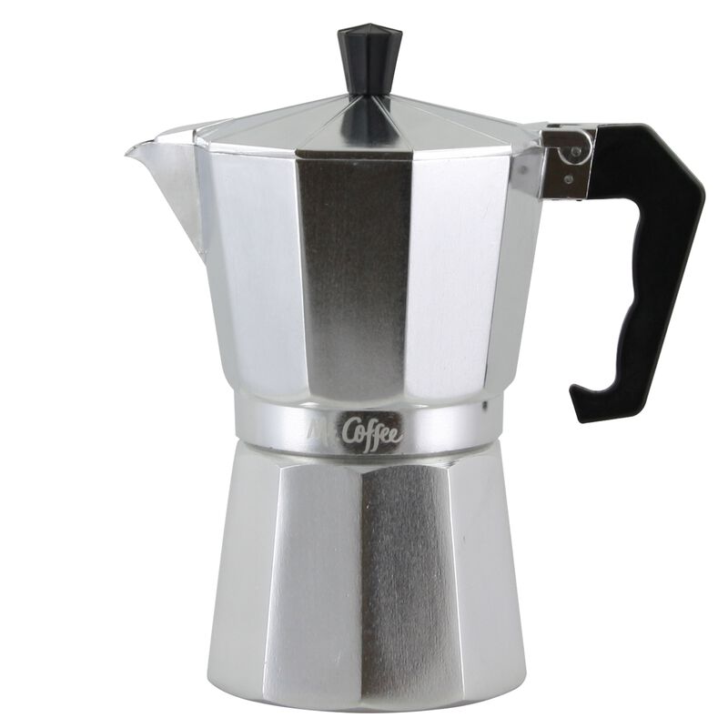 Mr. Coffee Brixia 6-Cup Aluminum Stovetop Espresso Maker image number 4