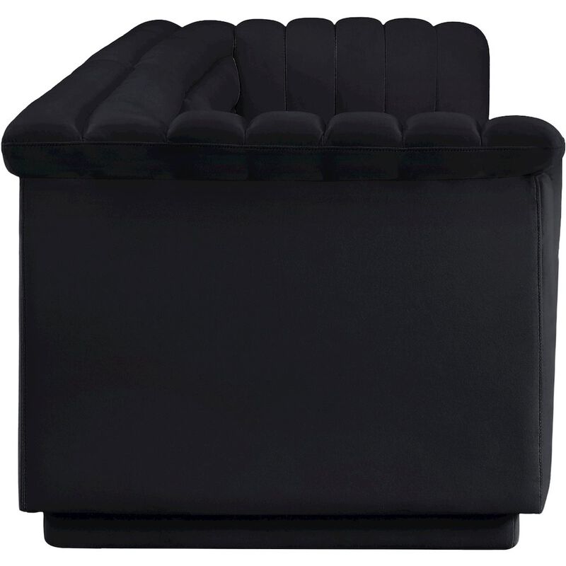 Meridian Furniture Cascade Black Velvet Fabric Modular Sofa