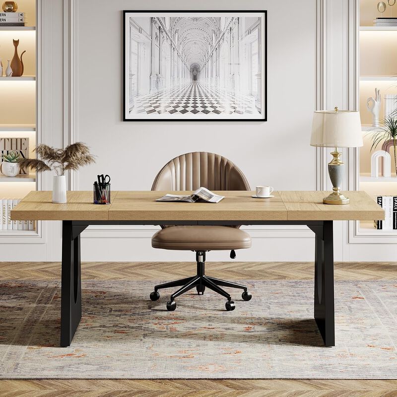 70.86" Modern Executive Desk image number 1