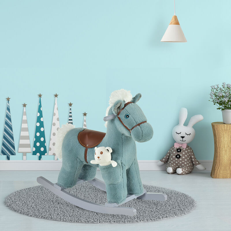 BreeBe Soft Plush Rocking Horse for Toddlers image number 1