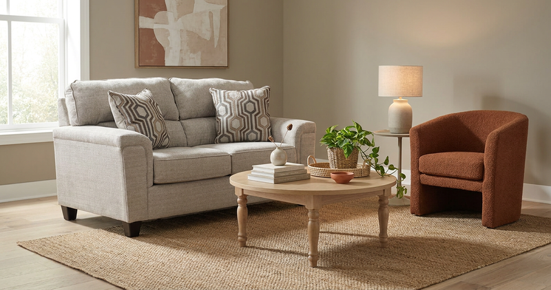 Dante Almond Loveseat image number 1