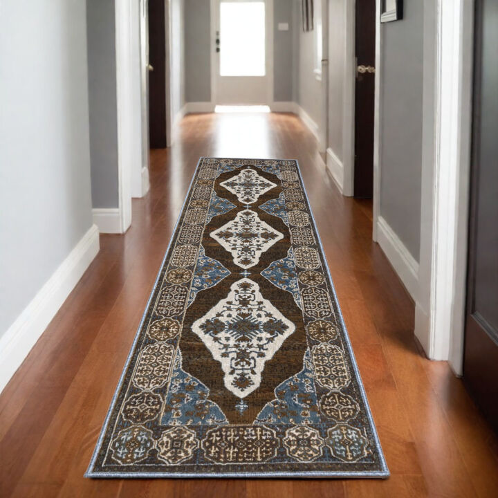 HomeRoots Medallion Area Rug