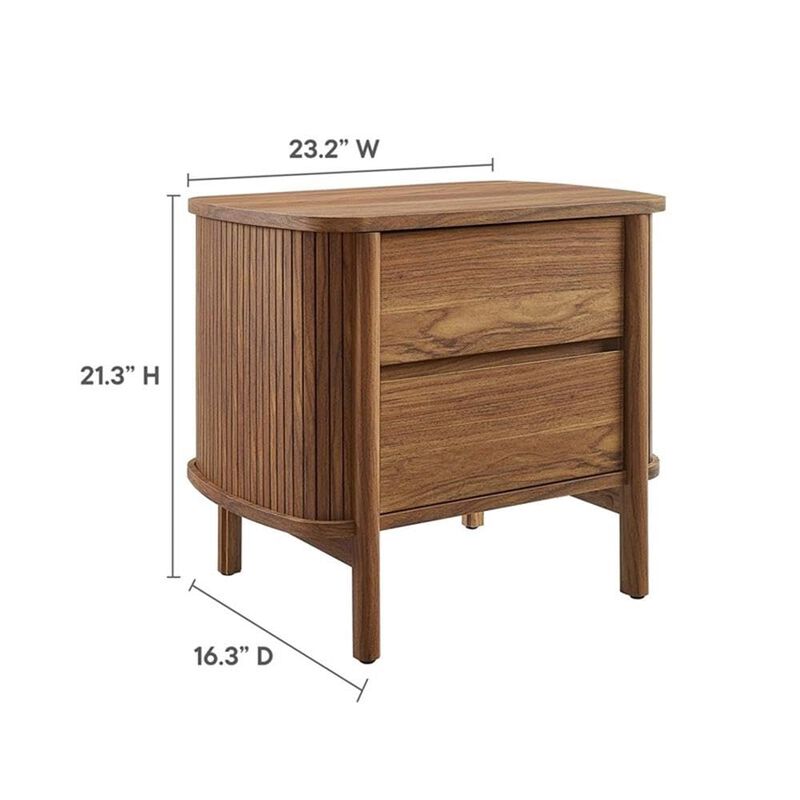Cadence Fluted 2-Drawer Nightstand in Color image number 2