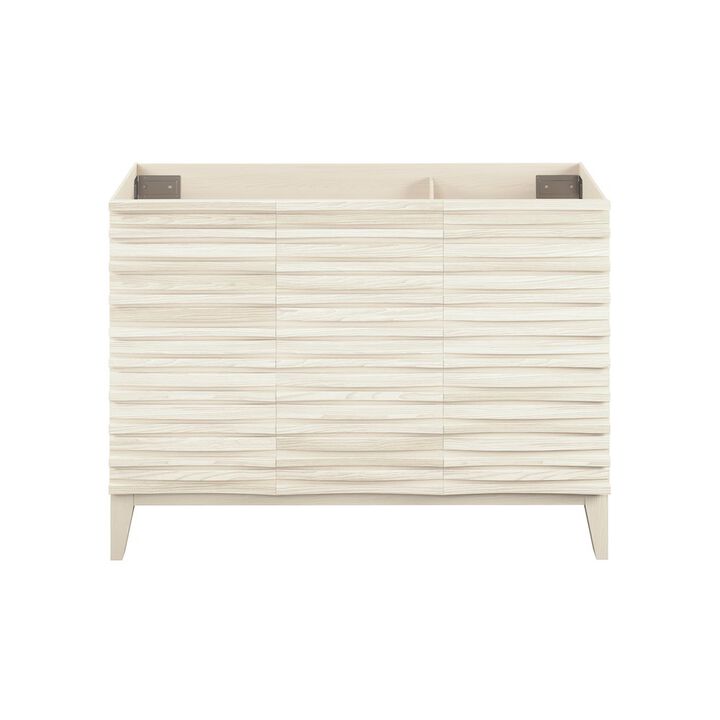 Cascade 48" Freestanding Bathroom Vanity Cabinet without Top in White Oak