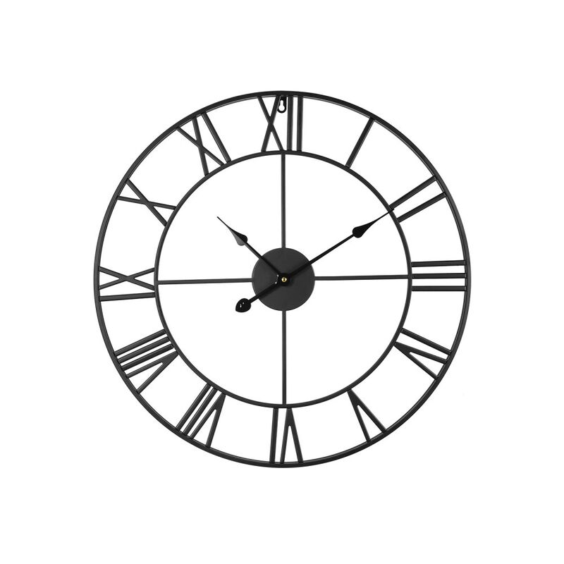 Wall Clock Roman Numerals Battery Operated Silent Clocks for Living Room