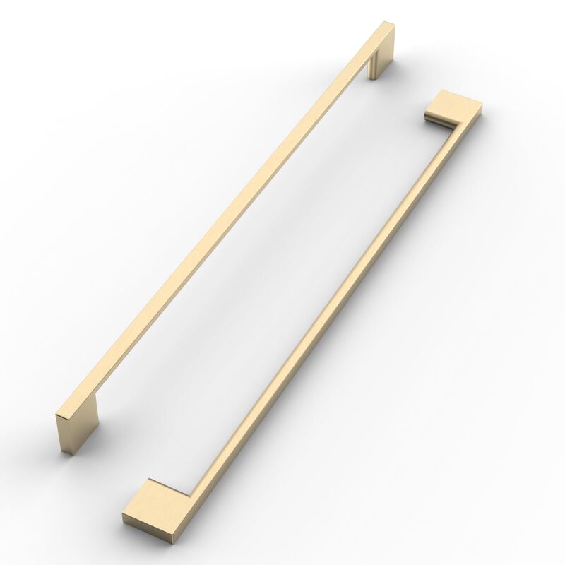 FILTA 6 Pack 12.5 Inch(320mm) Hole Centers Brushed Brass Cabinet Pulls,Stylish Kitchen Cabinet Handles Zinc Alloy Gold Cabinet H