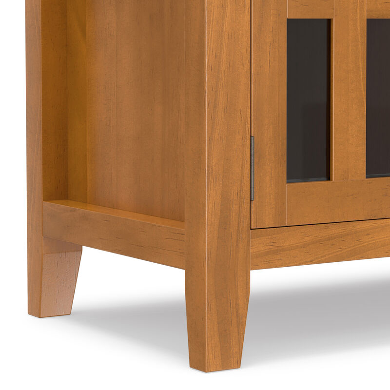 Artisan SOLID WOOD 72 inch Wide Transitional TV Media Stand in Honey Brown For TVs up to 80 inches
