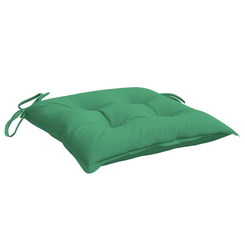 Zia Outdoor Cushion for Chair Set of 4, Non-Slip Ropes, Green Fabric - Benzara