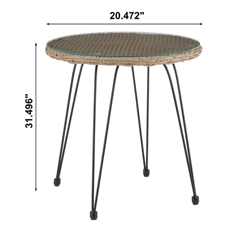 Antibes Cream 3-Piece Patio Set