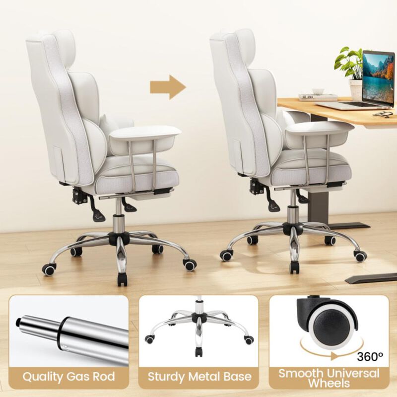 Hivvago Big and Tall Executive Office Desk Chair with Footrest