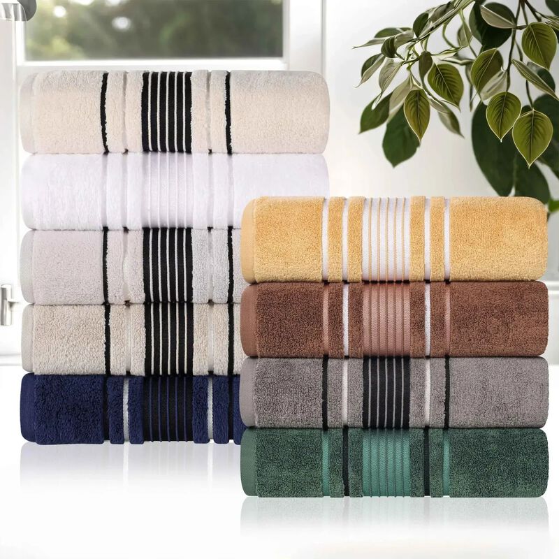 Soft Zero Twist Cotton Floral Hand Towel Set of 6 Bathroom Towels image number 1
