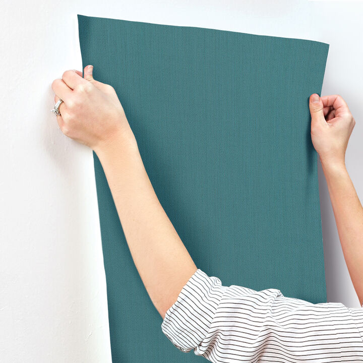 Dutch Braid Teal Wallpaper