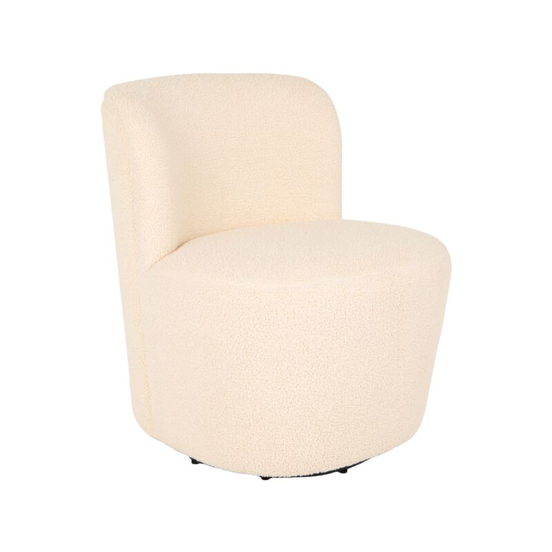 Boucle Swivel Accent Chair, Ivory image number 0