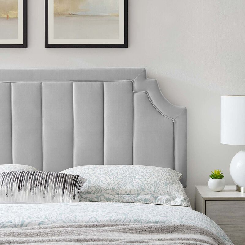 Alyona Channel Tufted Performance Velvet Full/Queen Headboard image number 8
