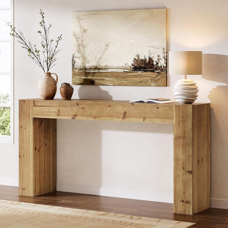 Tribesigns Farmhouse Wood Console Table image number 1