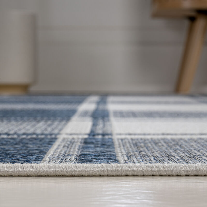 Sabine Traditional Farmhouse Bold Gingham Indoor/Outdoor Area Rug
