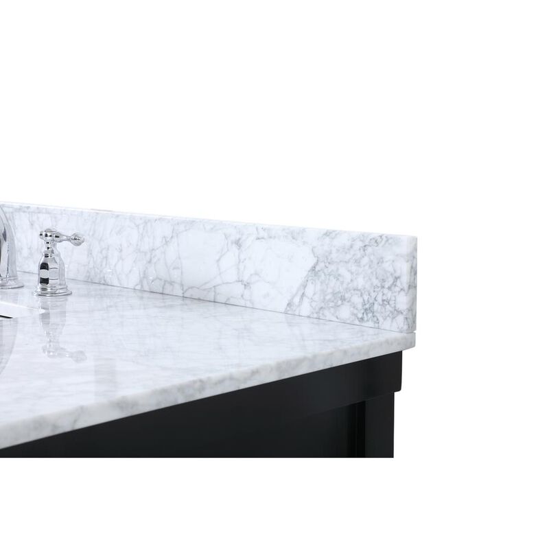 Elegant Kitchen and Bath 48 inch Single bathroom vanity in black with backsplash