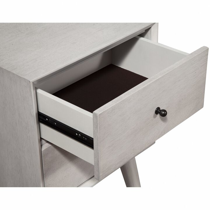 Century-Style Modern Nightstand with 2 Drawers – Wooden Bedside Storage Table