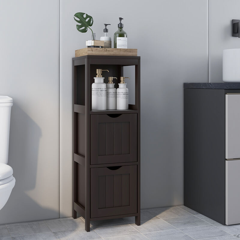 Wooden Bathroom Floor Cabinet with Removable Drawers