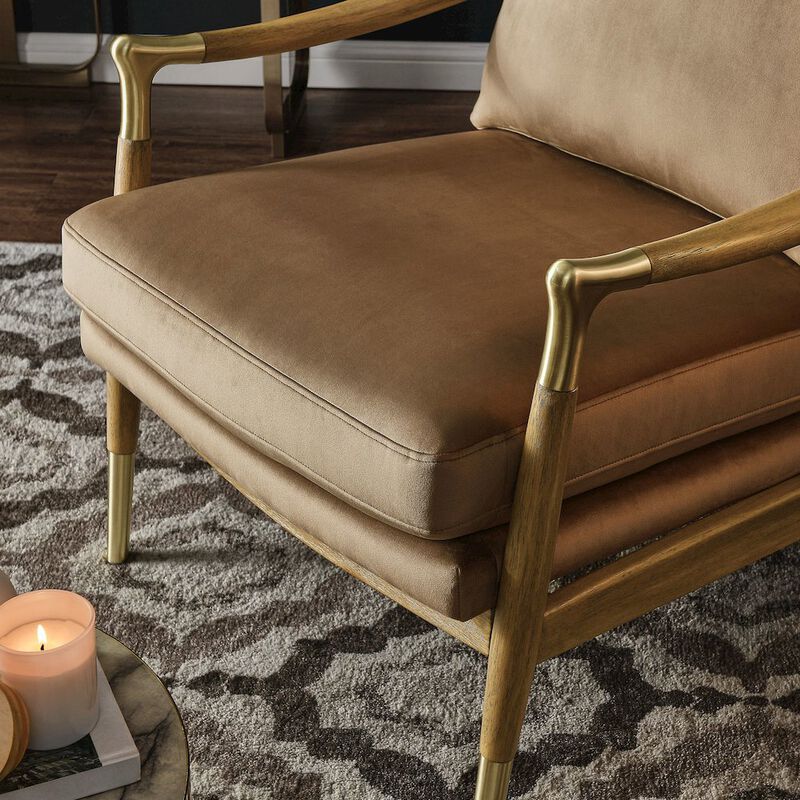 Langford Performance Velvet Accent Armchair image number 8