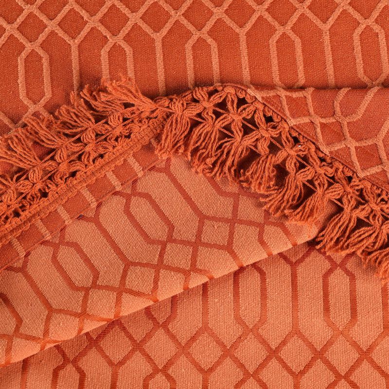 Geometric Fringe Cotton Bedspread Set, 3-Piece Lightweight Comfort image number 2