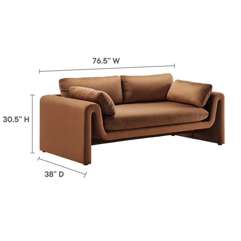 Waverly Performance Velvet Sofa image number 6