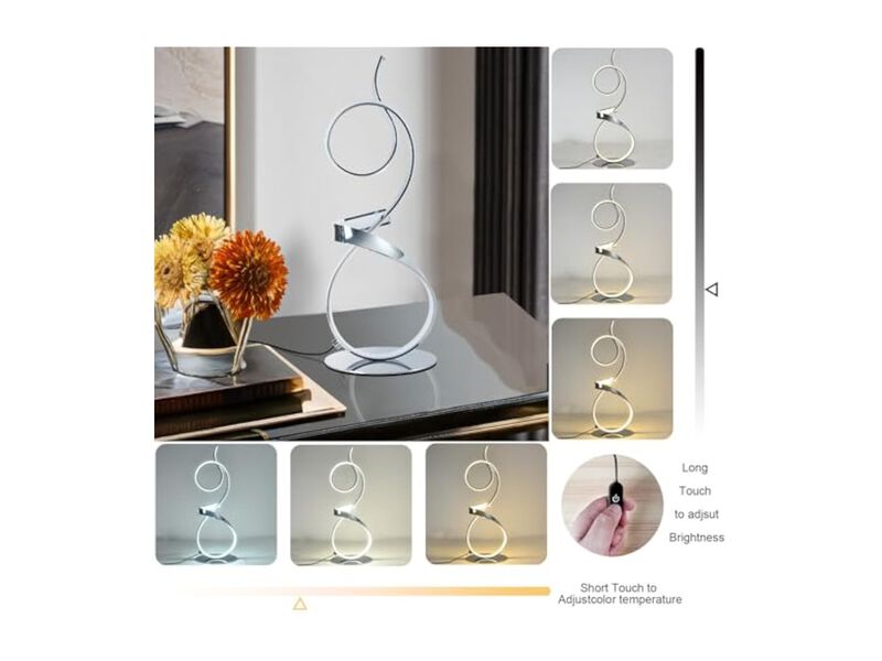 Remote Control Wireless 3 Color Modern Table Lamp For Living Room Bedroom Desk image number 2