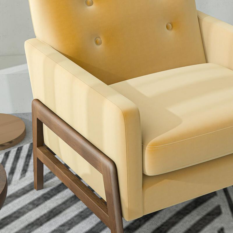 Ashcroft Furniture Co Cole Solid Wood Lounge Chair