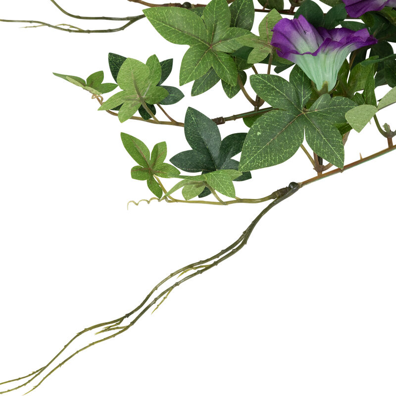 20" Purple Petunia UV Protected Artificial Hanging Floral Bush image number 6