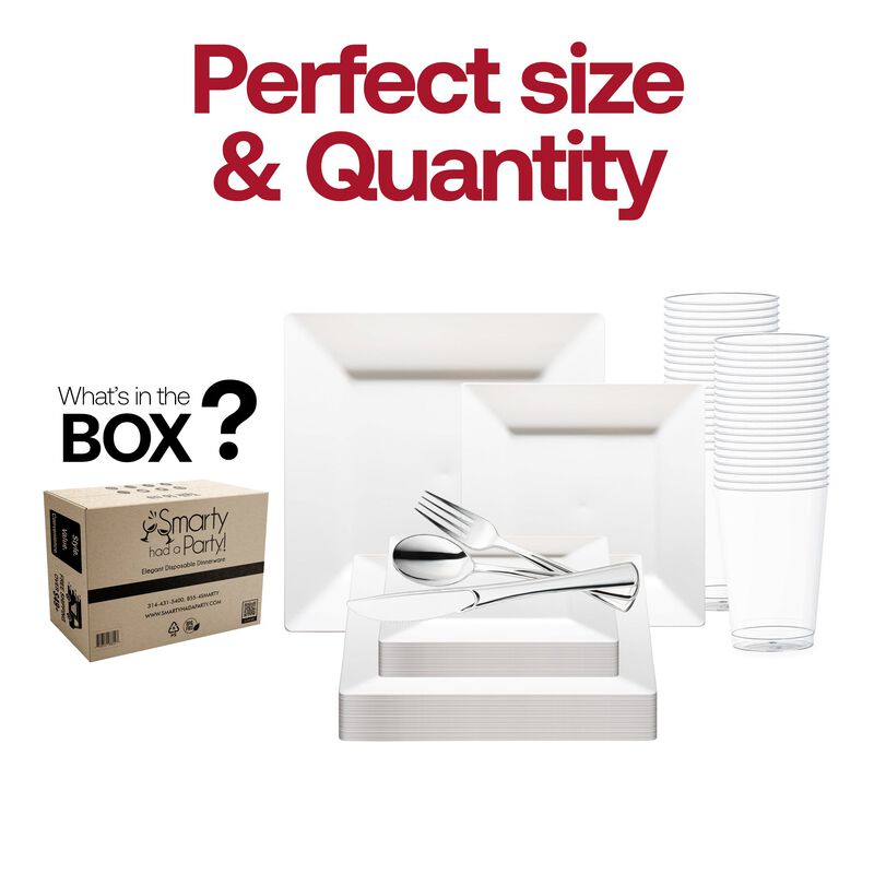 Square Plastic Wedding Value Set (30 Sets) image number 3