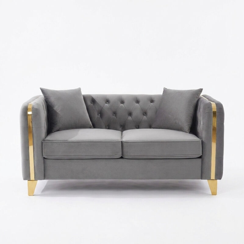 Klurox Velvet accent Loveseat image number 0
