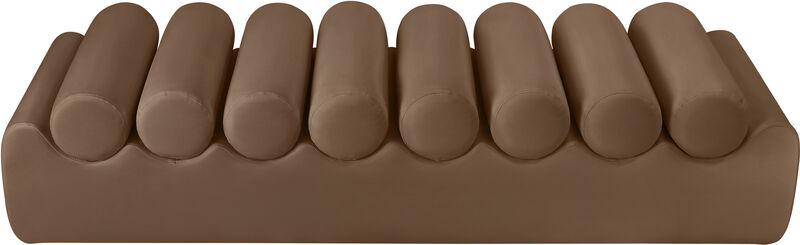 Meridian Furniture Rumble Brown Vegan Leather Bench