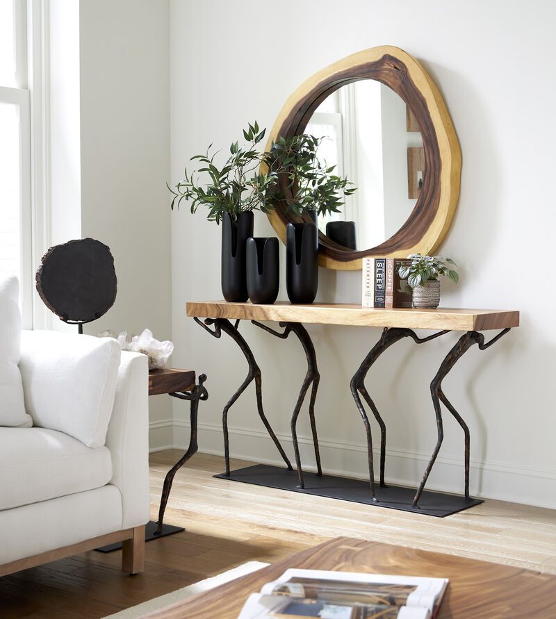 Atlas Console Table on Metal Base