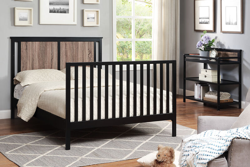 Suite Bebe Connelly 4-in-1 Convertible Crib Black/Vintage Walnut