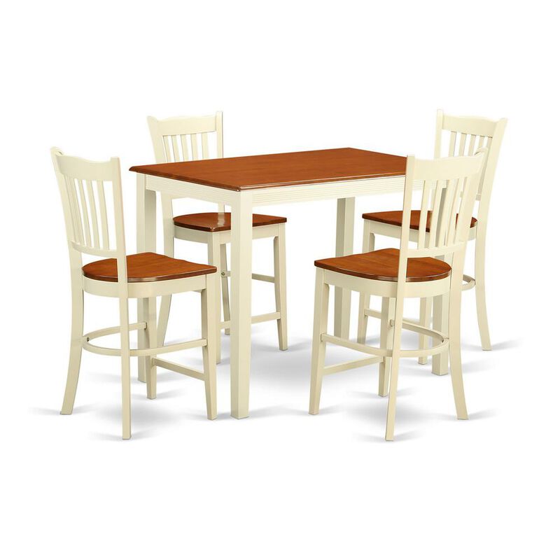 5 Pc counter height Dining set - counter height Table and 4 Kitchen Chairs.