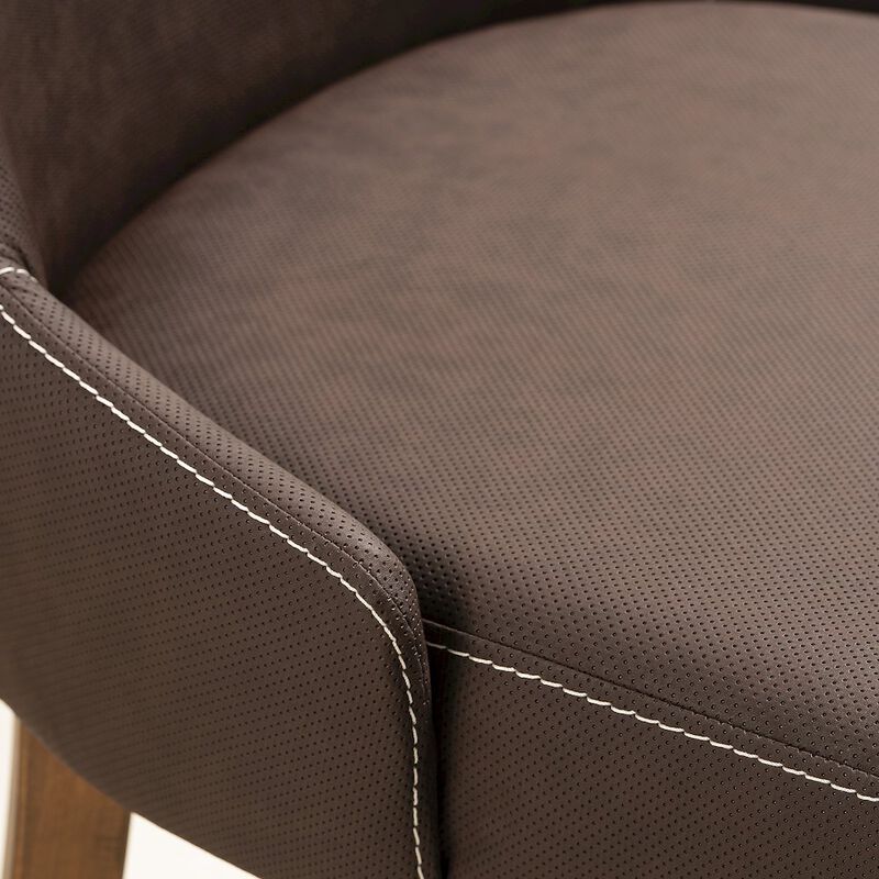 Decorotika Golden Chair-Brown & Walnut