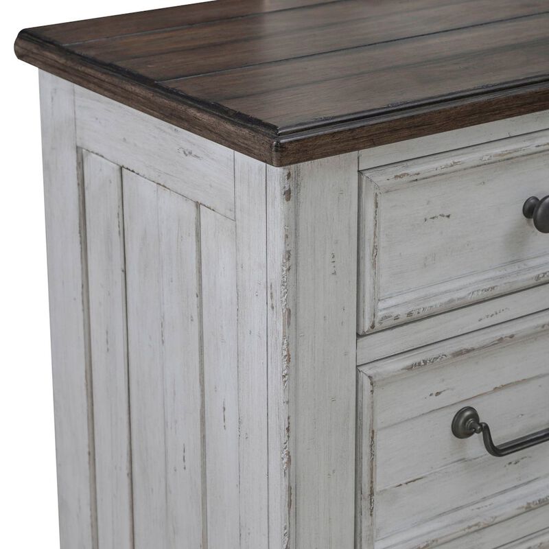Liberty Furniture River Place 2 Door 9 Drawer Bedroom Dresser Cottage - Riverstone White & Tobacco image number 7