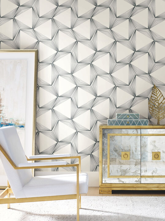 Honeycomb Charcoal Peel & Stick Wallpaper