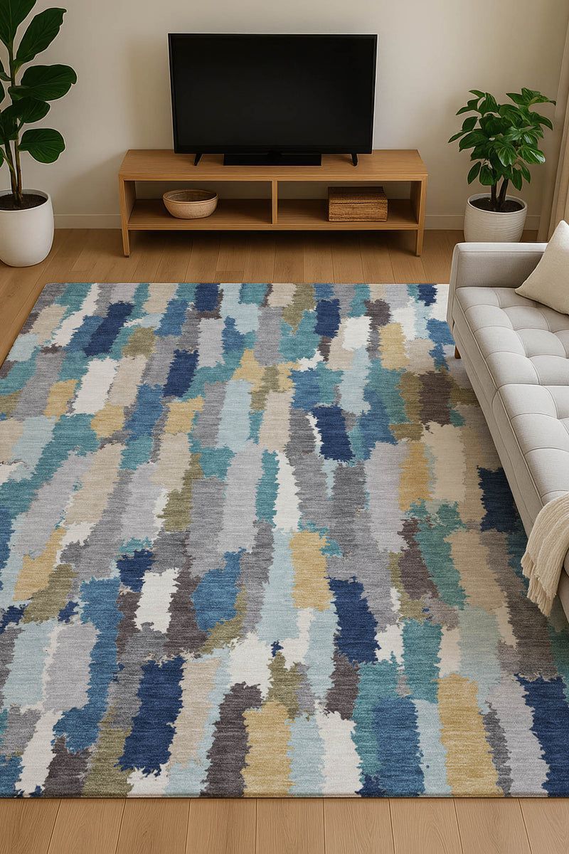 Kenner KN6 Teal 9' x 12' Rug image number 1