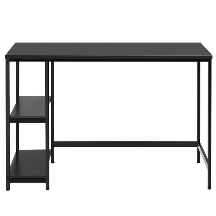 Computer Desk Office Study Table Workstation Home with Adjustable Shelf Black