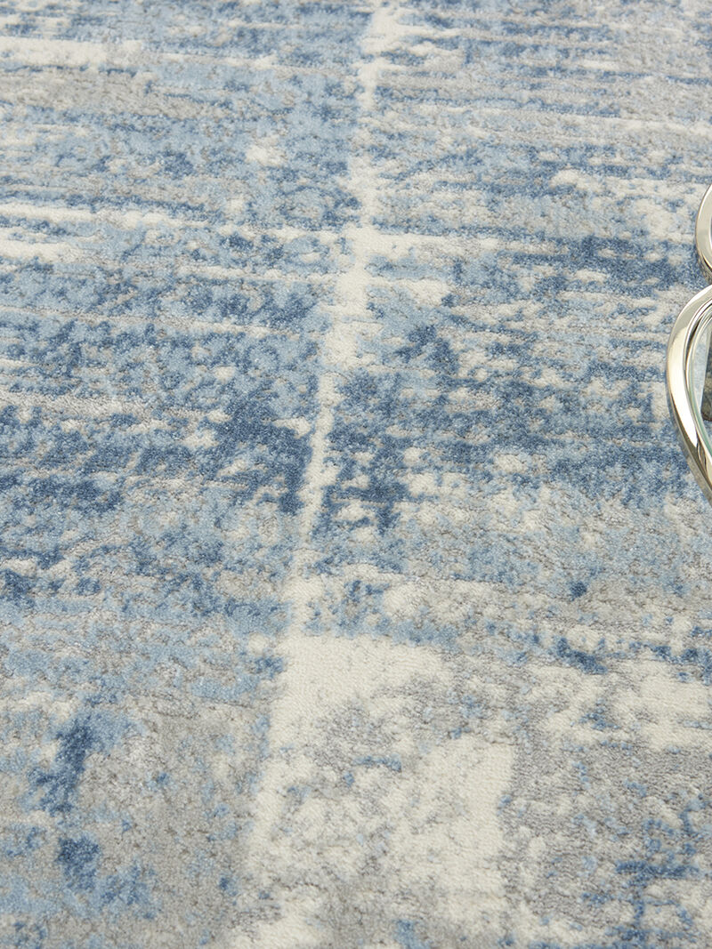 Solace SLA02 Ivory/Gray/Blue 5'3" x 7'3" Rug