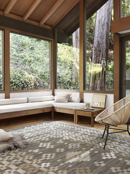 Akina AK01 Charcoal/Taupe 3'6" x 5'6" Rug