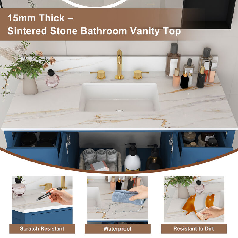 Vutden Bathroom Vanity with Sink image number 4