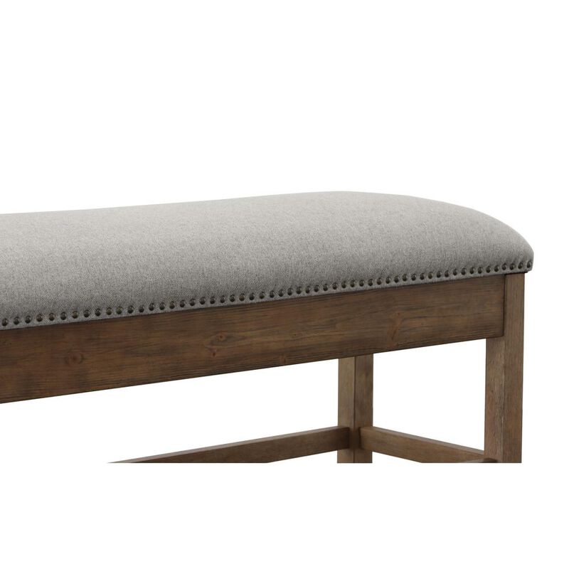 Grayson Counter Storage Bench w/Nailhead